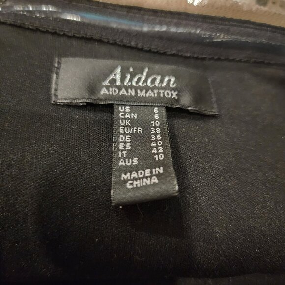 Aidan by Aidan MattoxSequin Bodice Long-Sleeve Off-the-Shoulder Jumpsuit - Picture 3 of 3